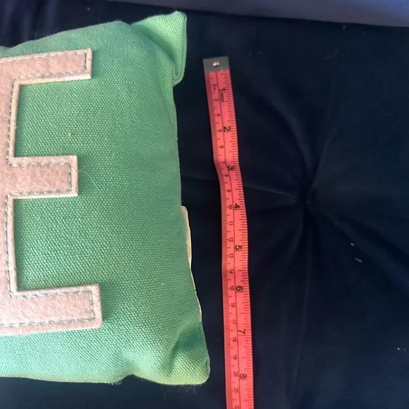 Turquoise “Believe” and Pink “Merry” Throw Accent Pillows Set of 2 - Picture 4 of 7